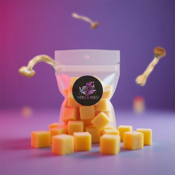 Psilocybin Tropical Bliss – Sweet Escape Vegan Cube Gummies